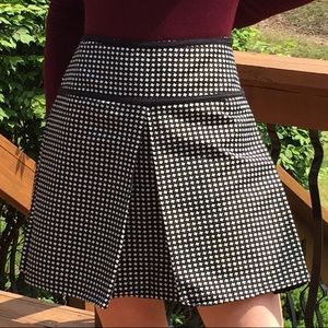 Studio M by Maxstudio Black and White Print Mini Skirt Size 0